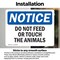 Signmission Do Not Feed Or Touch The Animals, 5 in W x Rectangle, Vinyl Decal OS-2PACK-NS-D-35-L-11273 - alternate 2